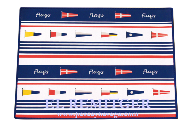 BIG NEOPRENE ENTRANCE RUG \"FLAGS-N\"